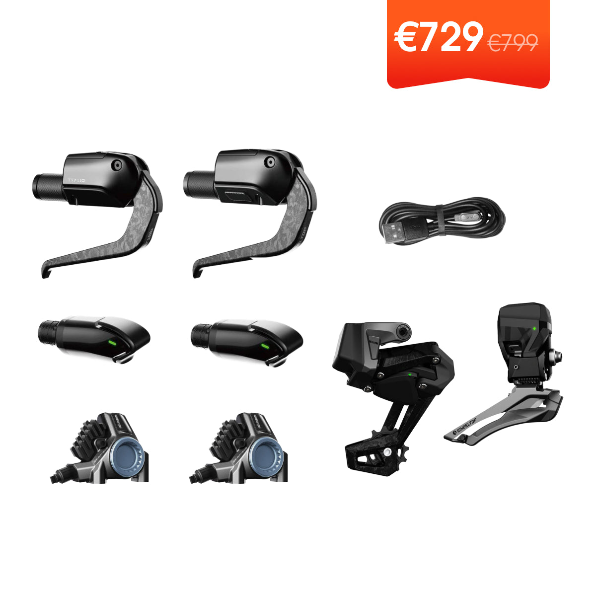 WHEELTOP EDS TT Wireless Carbon Electronic Shifter/Derailleur