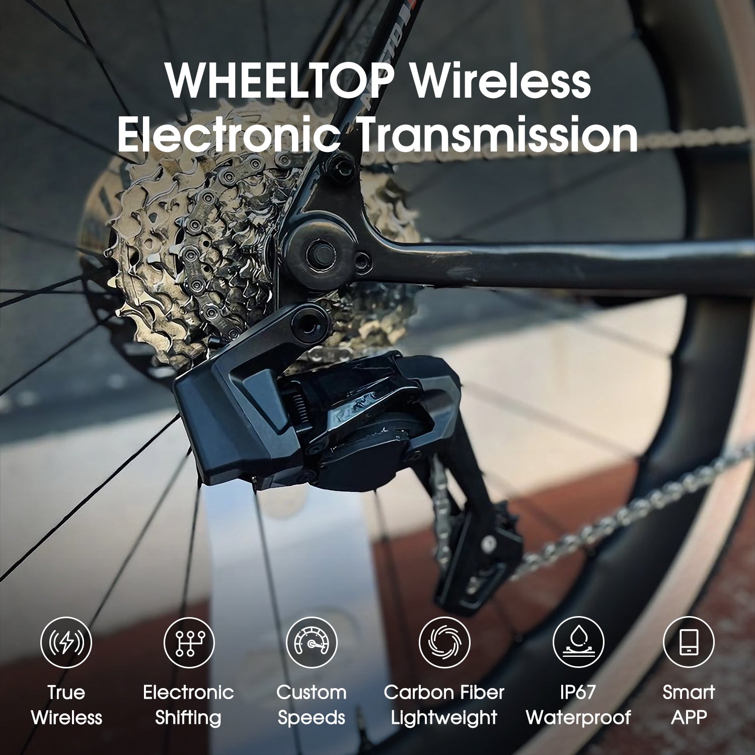 WHEELTOP EDS TX Wireless Carbon Electronic Shifter/Derailleur (Road Bike) - Hydraulic Disc Brake Groupset